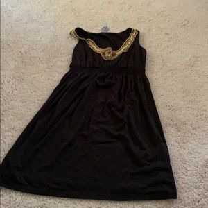 Motherhood Maternity dress with gold beads